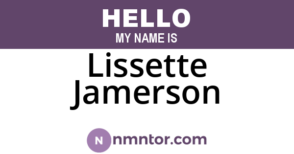 Lissette Jamerson
