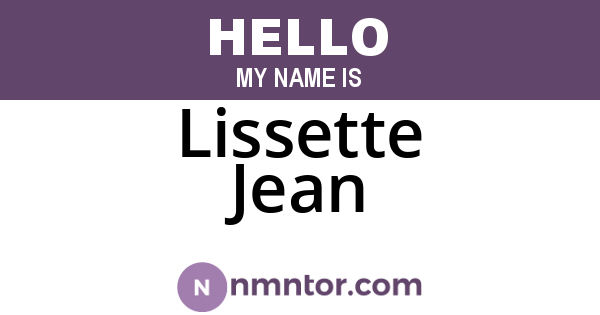 Lissette Jean