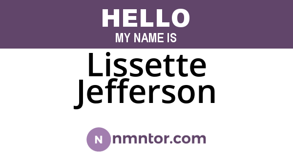 Lissette Jefferson