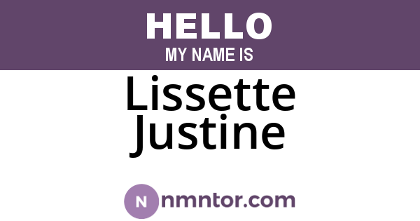 Lissette Justine