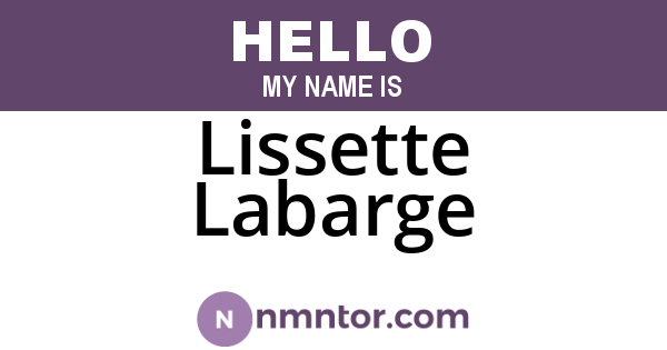 Lissette Labarge