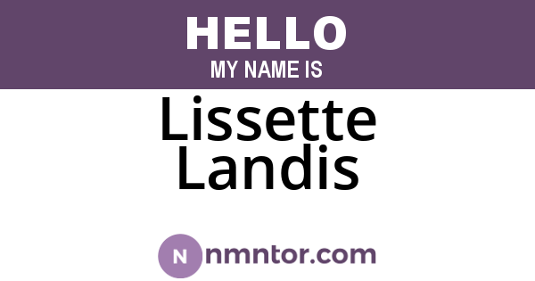 Lissette Landis