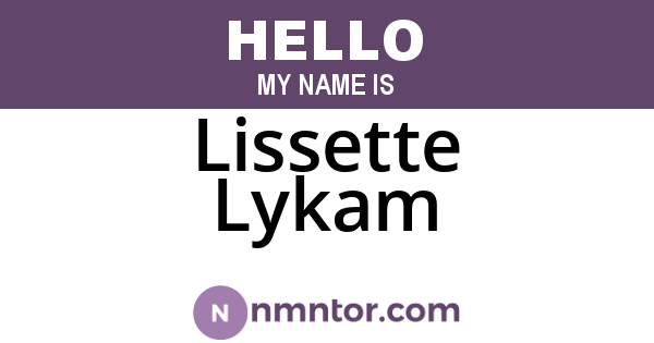 Lissette Lykam