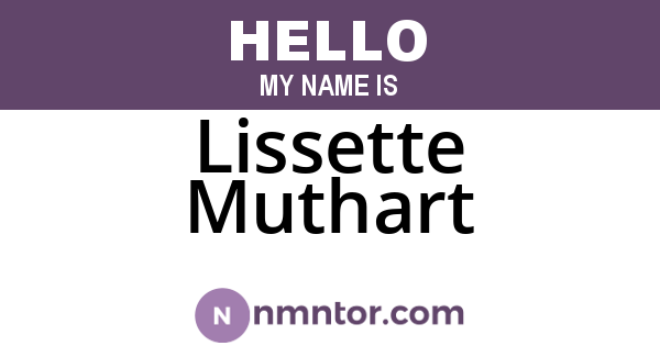 Lissette Muthart