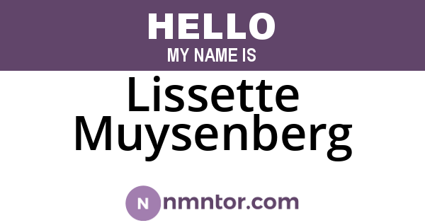Lissette Muysenberg