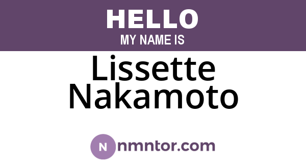 Lissette Nakamoto