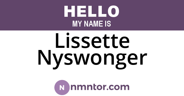 Lissette Nyswonger