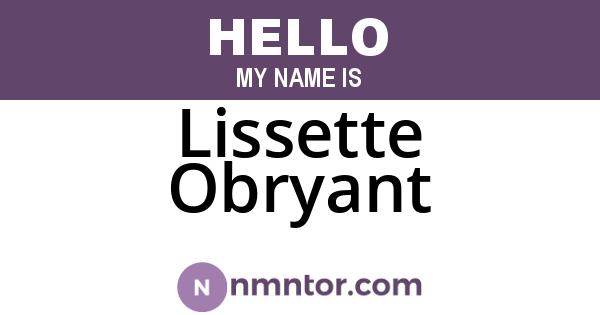 Lissette Obryant