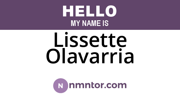 Lissette Olavarria