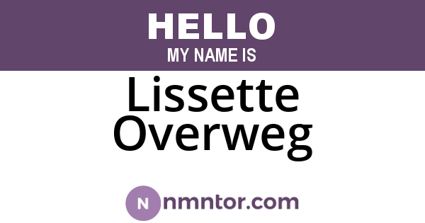 Lissette Overweg