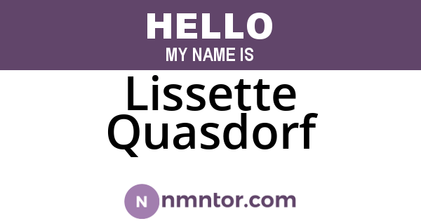 Lissette Quasdorf