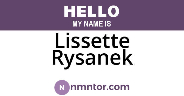 Lissette Rysanek