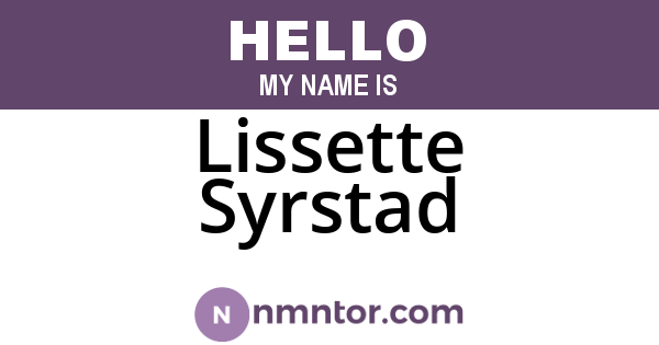 Lissette Syrstad