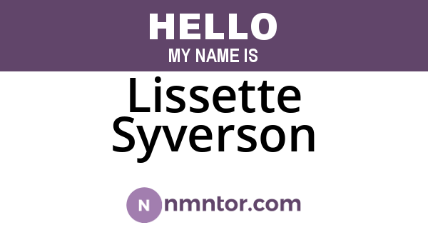 Lissette Syverson