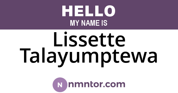 Lissette Talayumptewa