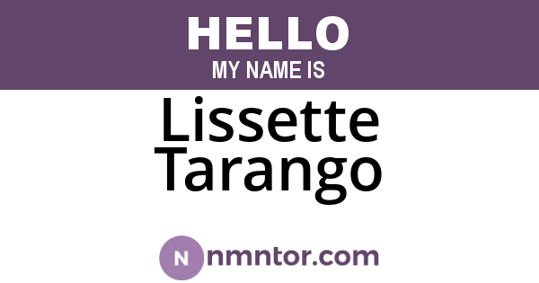 Lissette Tarango