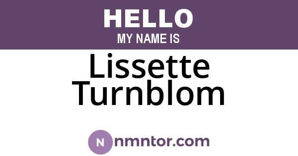 Lissette Turnblom