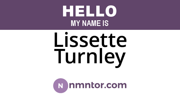 Lissette Turnley