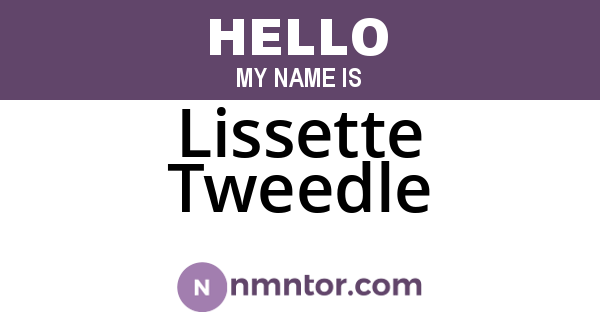 Lissette Tweedle