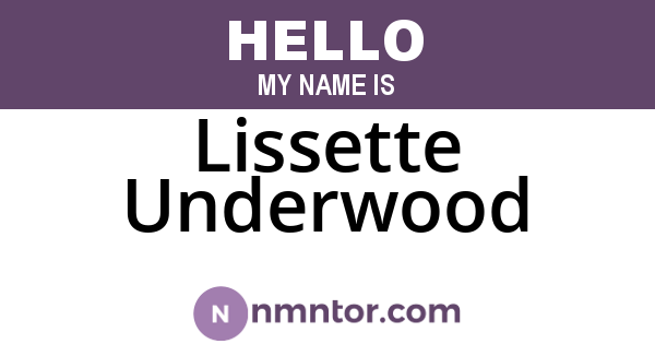 Lissette Underwood