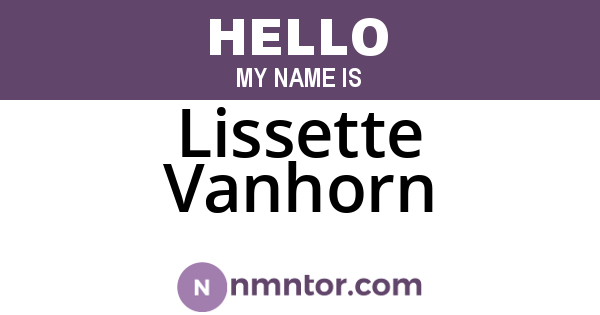 Lissette Vanhorn