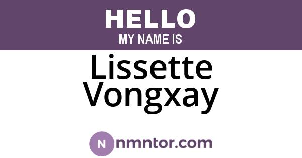 Lissette Vongxay