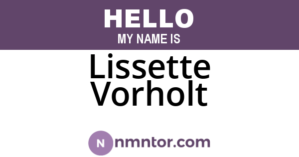 Lissette Vorholt