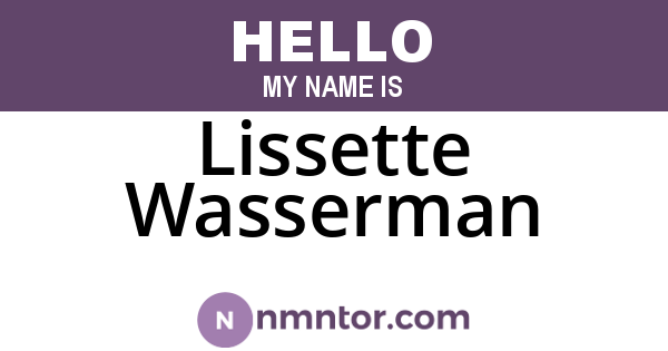 Lissette Wasserman