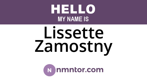 Lissette Zamostny
