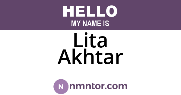 Lita Akhtar