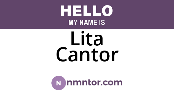 Lita Cantor