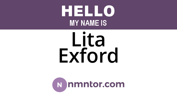 Lita Exford