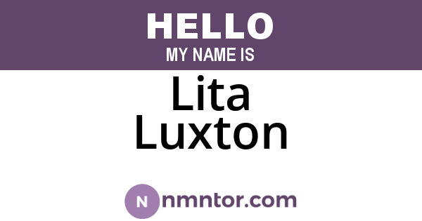Lita Luxton