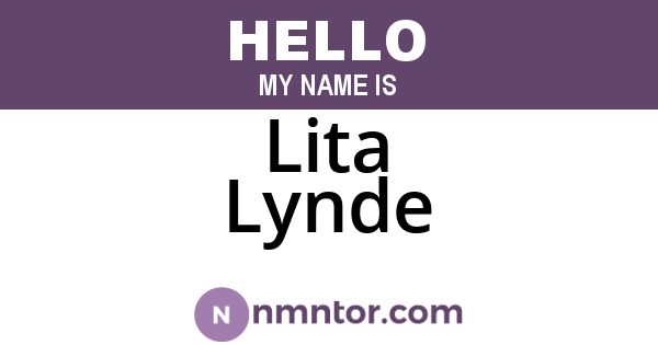 Lita Lynde