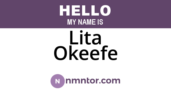 Lita Okeefe
