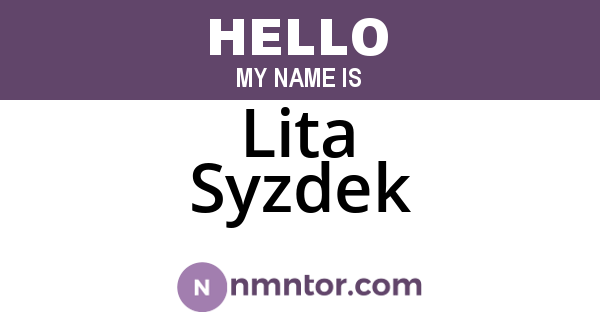 Lita Syzdek