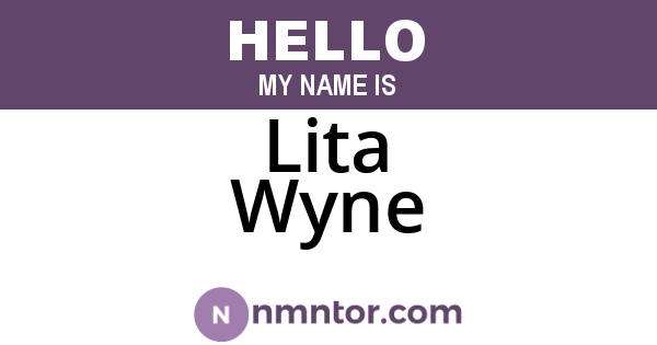 Lita Wyne