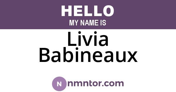 Livia Babineaux