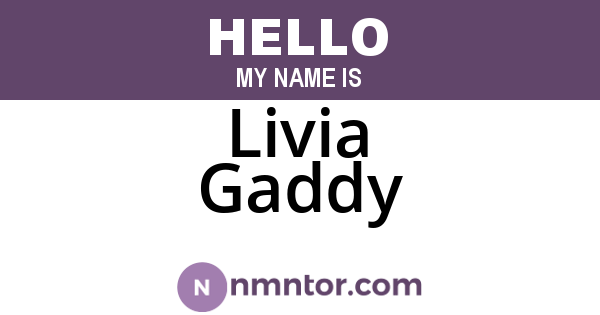 Livia Gaddy