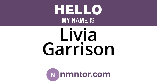 Livia Garrison