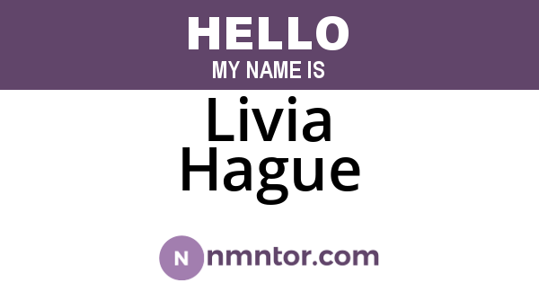 Livia Hague