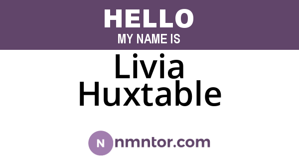 Livia Huxtable