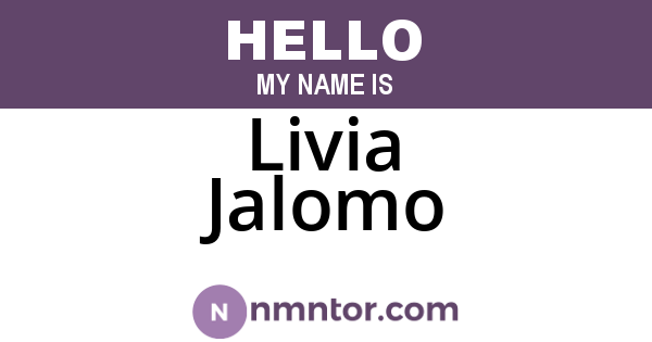 Livia Jalomo