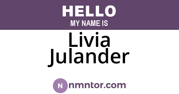 Livia Julander