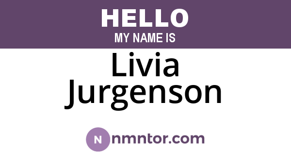 Livia Jurgenson