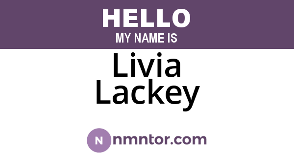 Livia Lackey