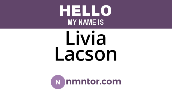 Livia Lacson