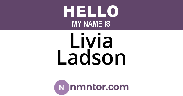 Livia Ladson