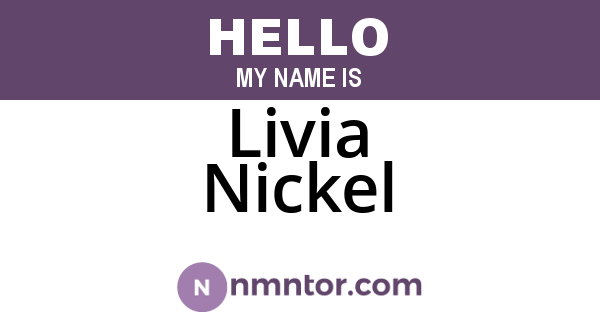 Livia Nickel
