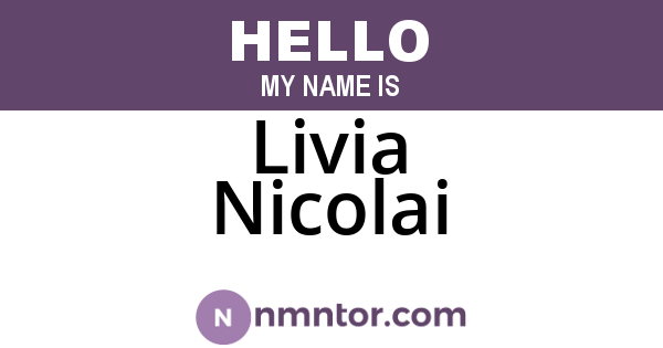Livia Nicolai